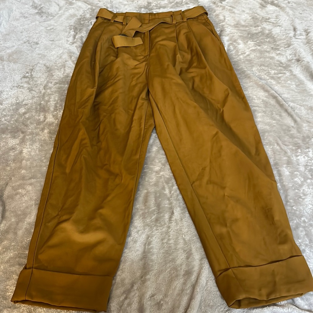 Elizabeth and James belted paper bag ankle pants